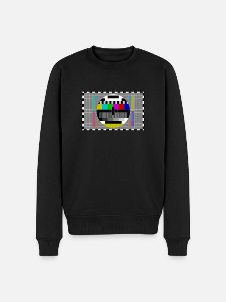 Testbild TV Bild Geschenkidee - Männer Premium Bio Pullover - Schwarz