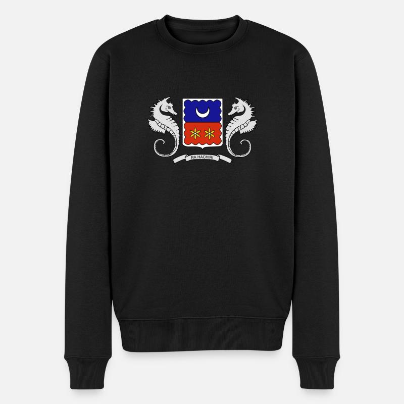 Ra HACHIRI Mayotte - Männer Premium Bio Pullover - Schwarz