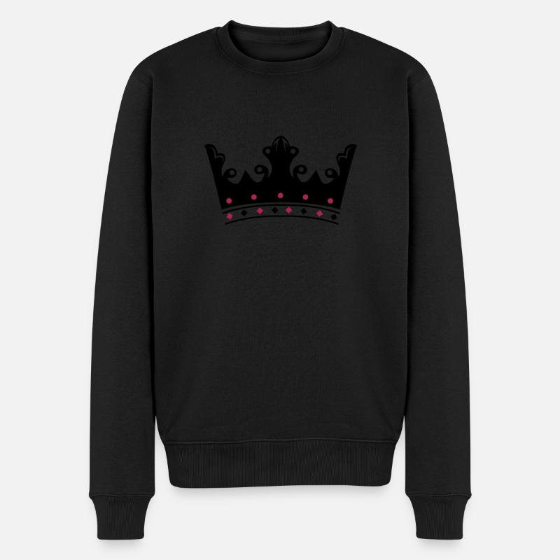 krone - Männer Premium Bio Pullover - Schwarz