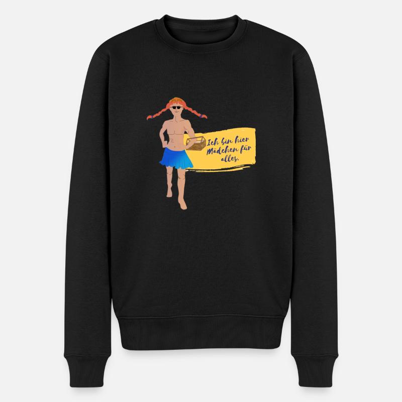 Mädchen für alles - Männer Premium Bio Pullover - Schwarz