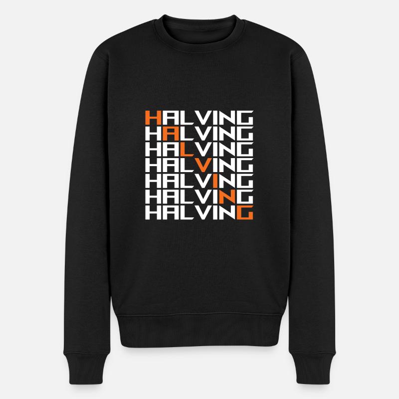 Bitcoin Halving - Männer Premium Bio Pullover - Schwarz
