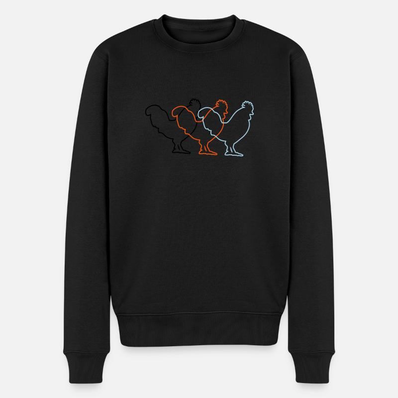 chicken designs - Männer Premium Bio Pullover - Schwarz