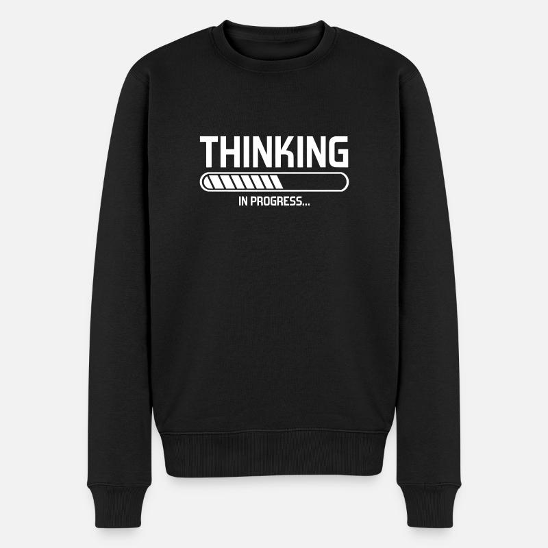 thinking - Pull Premium bio Homme - noir