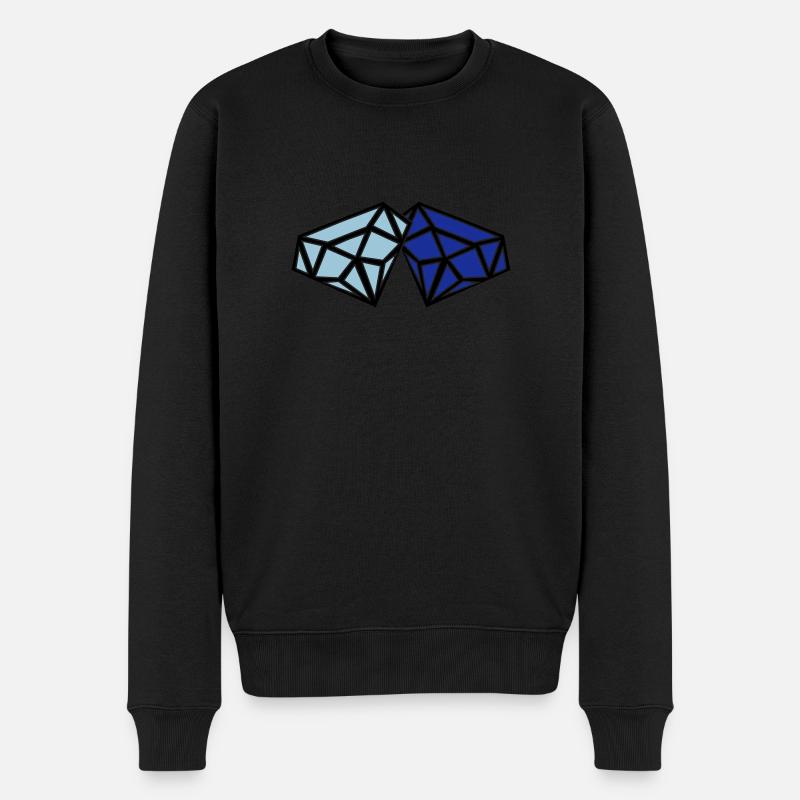 diamants - Pull Premium bio Homme - noir