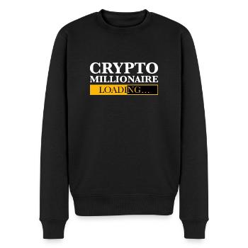 Crypto Millionaire Loading - Men's Premium Organic Jumper - black - Front - Nico (187cm)