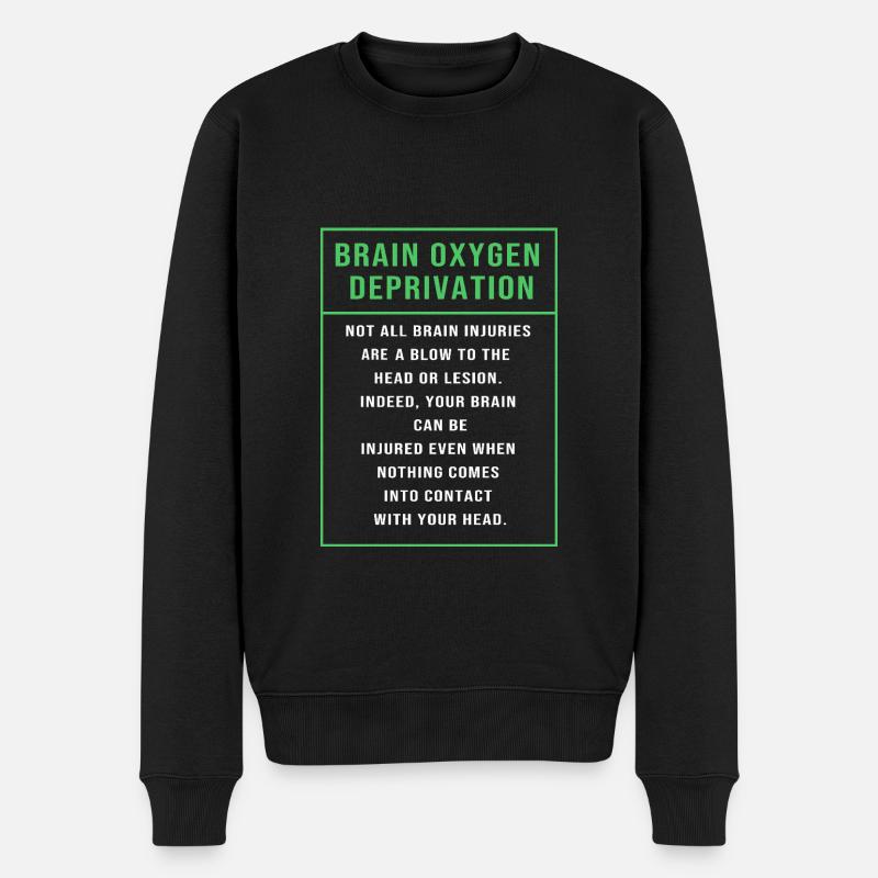 Schlaganfall Gehirnverletzung - Männer Premium Bio Pullover - Schwarz
