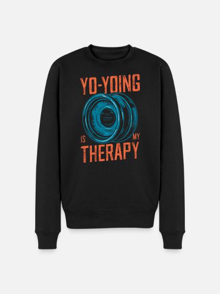 Yo-Yoing Is My Therapy - Men's Premium Organic Jumper - black