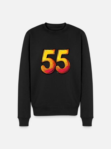 55 Number Comic - Men's Premium Organic Jumper - black