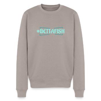 #BETTAFISH Geschenke für Kampffisch Besitzer - Männer Premium Bio Pullover - Taupe - Vorne - Nico (187cm)