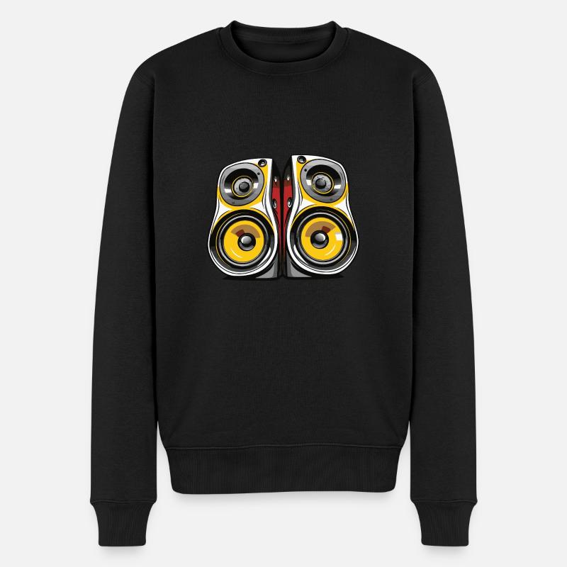Musik Boxen Bass - Männer Premium Bio Pullover - Schwarz