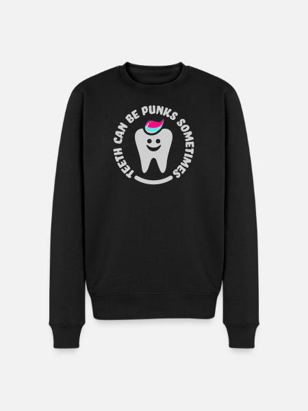teeth punk zahn - Pull Premium bio Homme - noir
