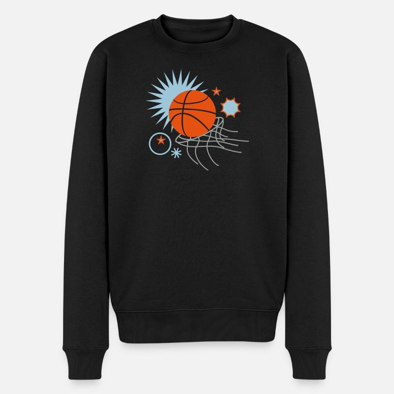 basketball - Männer Premium Bio Pullover - Schwarz
