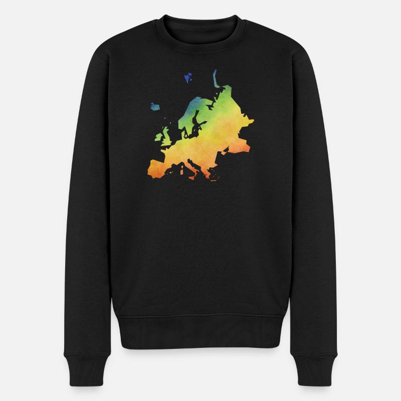 europe - Männer Premium Bio Pullover - Schwarz