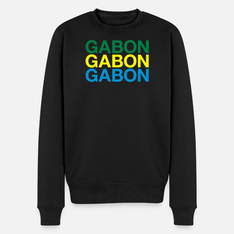 Drapeau GABON - Pull Premium bio Homme - noir