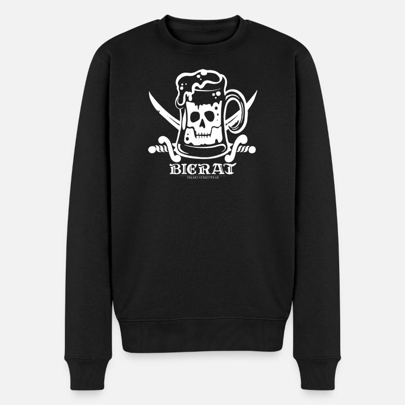 Bierat - white - Männer Premium Bio Pullover - Schwarz