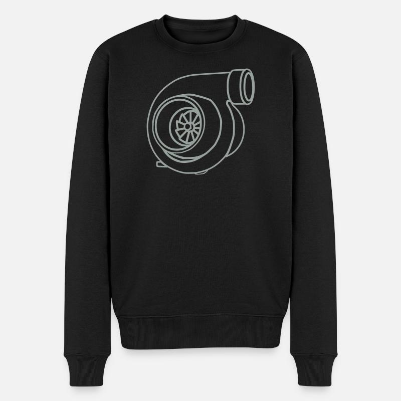 turbo - Männer Premium Bio Pullover - Schwarz
