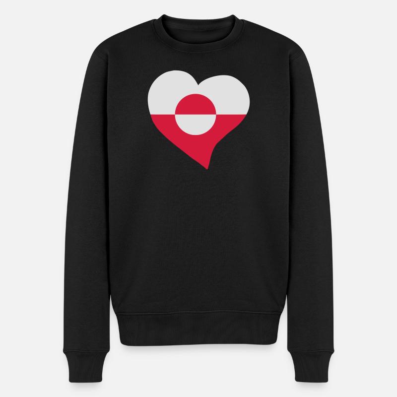 Grönländischen Herz - Männer Premium Bio Pullover - Schwarz