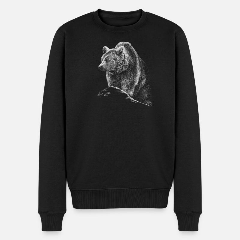 Bear - Pull Premium bio Homme - noir