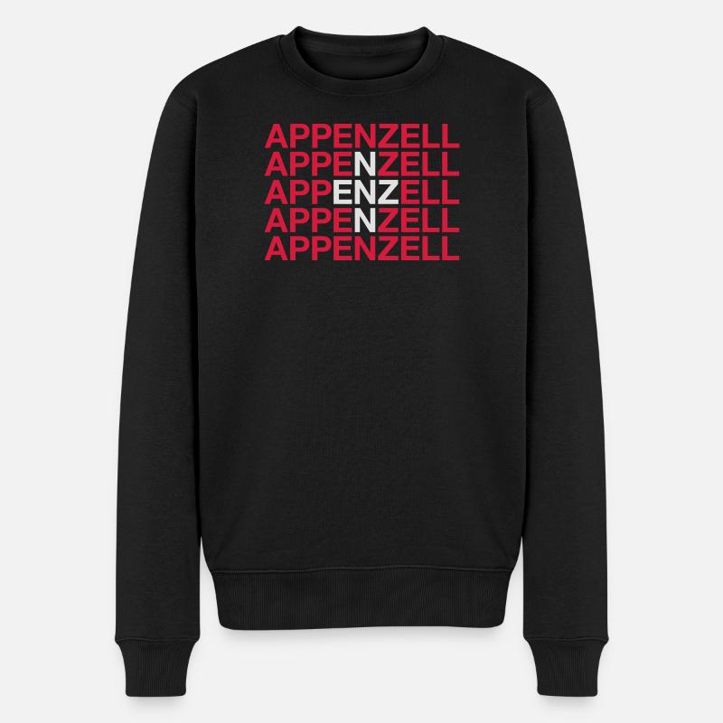 APPENZELL Suisse Suisse Drapeau Suisse - Pull Premium bio Homme - noir