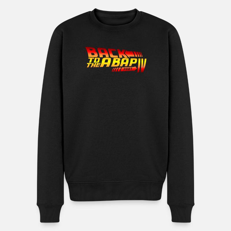 Back To The ABAP - Männer Premium Bio Pullover - Schwarz