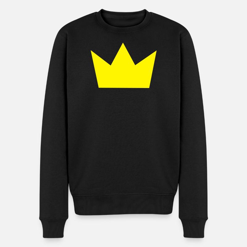 Krone - Männer Premium Bio Pullover - Schwarz