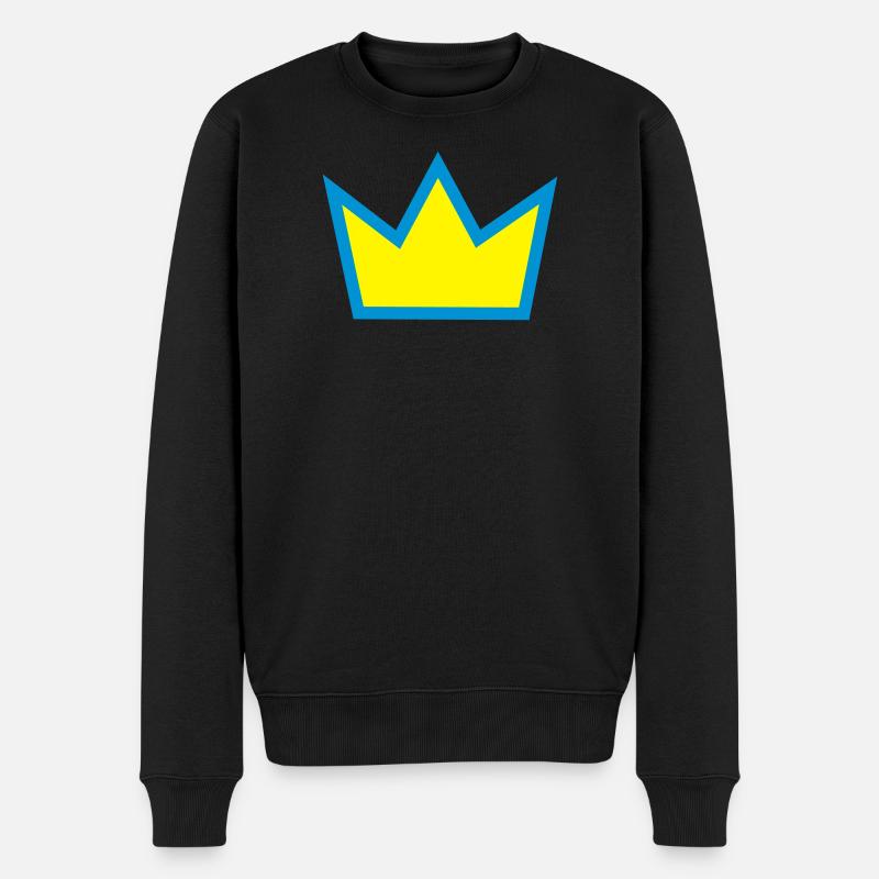 Krone - Männer Premium Bio Pullover - Schwarz