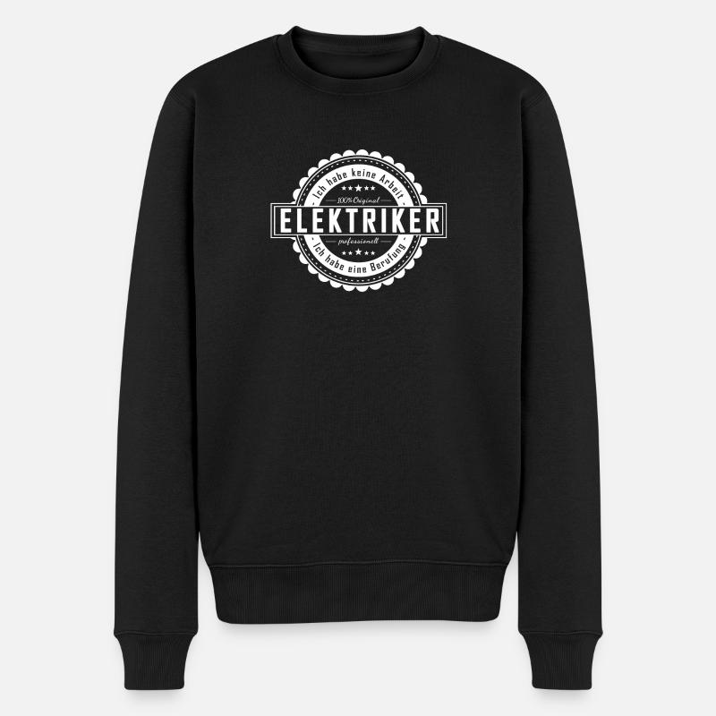 ELEKTRIKER - Männer Premium Bio Pullover - Schwarz