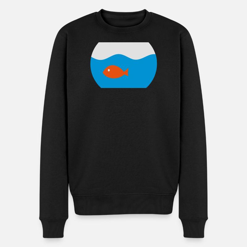 goldfish - Männer Premium Bio Pullover - Schwarz
