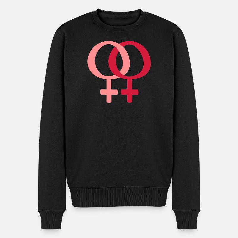 Frau & Frau - Männer Premium Bio Pullover - Schwarz