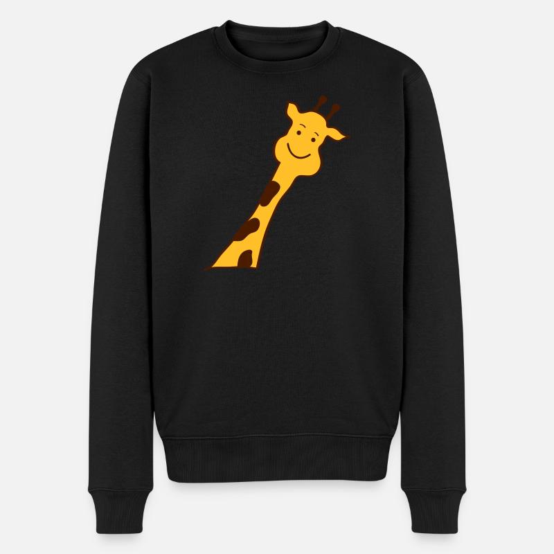 giraffe - Männer Premium Bio Pullover - Schwarz