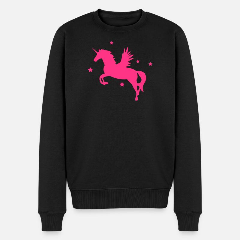 2541614 128509571 pegasus - Männer Premium Bio Pullover - Schwarz