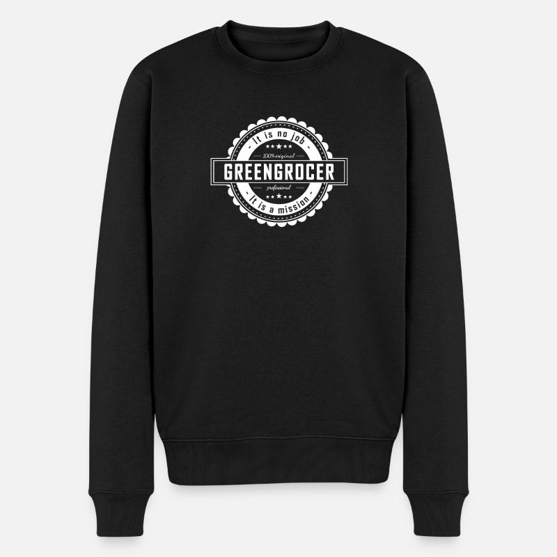 GREENGROCER - Männer Premium Bio Pullover - Schwarz