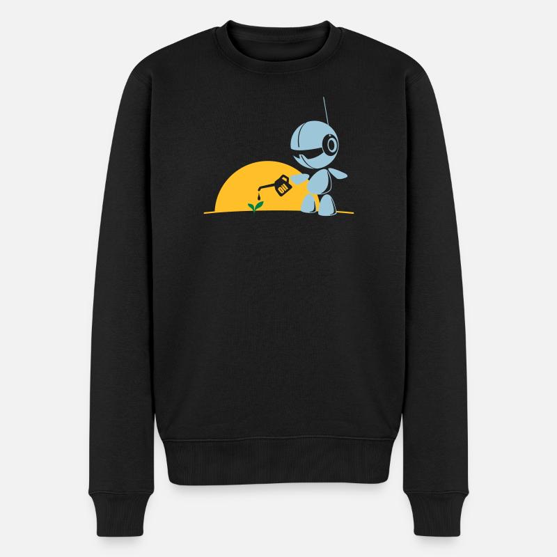 robot flower - Pull Premium bio Homme - noir