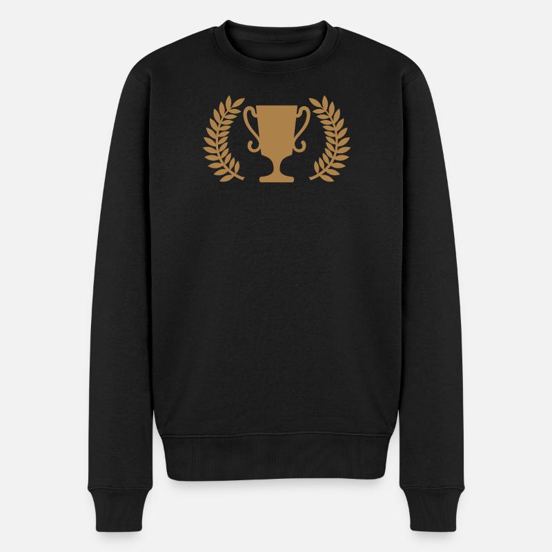 Pokal - Männer Premium Bio Pullover - Schwarz