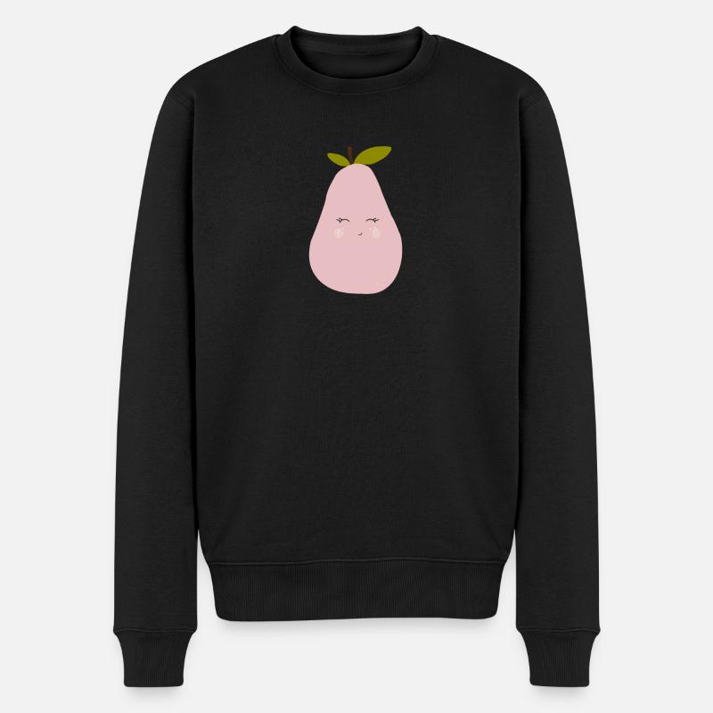 Eine süße Birne - Männer Premium Bio Pullover - Schwarz
