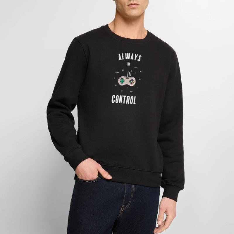 controller game retro computer play pc nerd gaming Men's Premium Organic Jumper