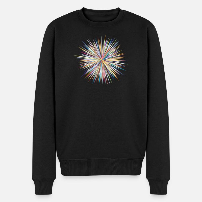 Abstract Explosion - Männer Premium Bio Pullover - Schwarz