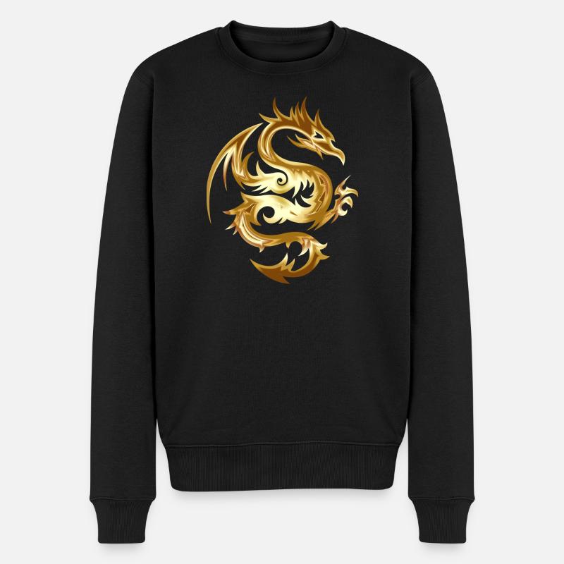 Dragons - Pull Premium bio Homme - noir