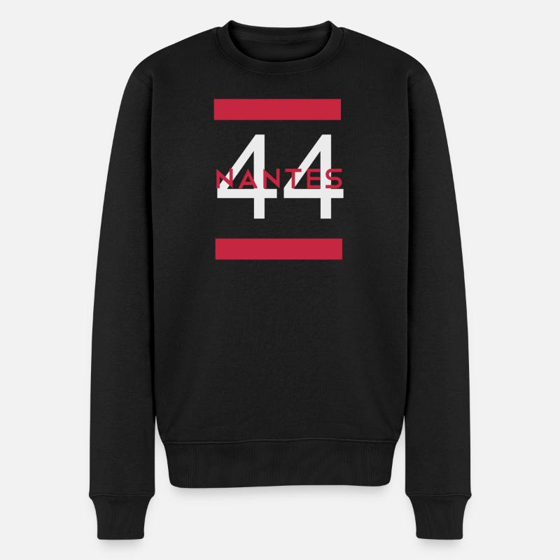 Nantes 44 Nantes T-Shirt - Männer Premium Bio Pullover - Schwarz