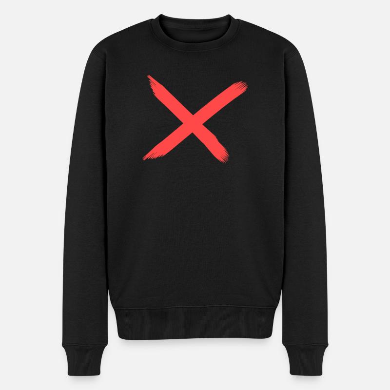 X - Männer Premium Bio Pullover - Schwarz