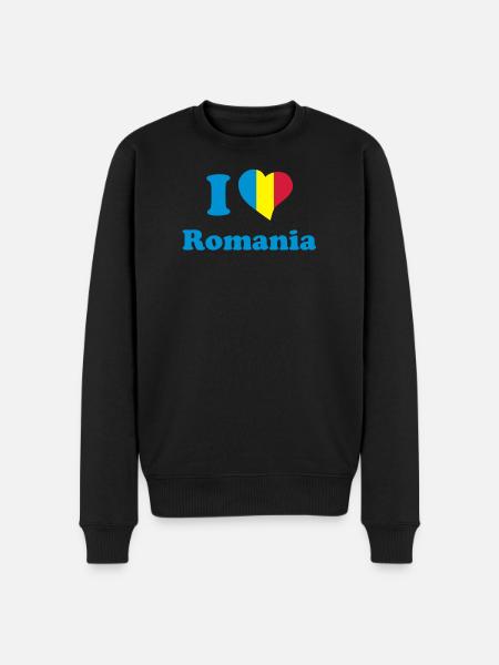 I love Romania - Men's Premium Organic Jumper - black