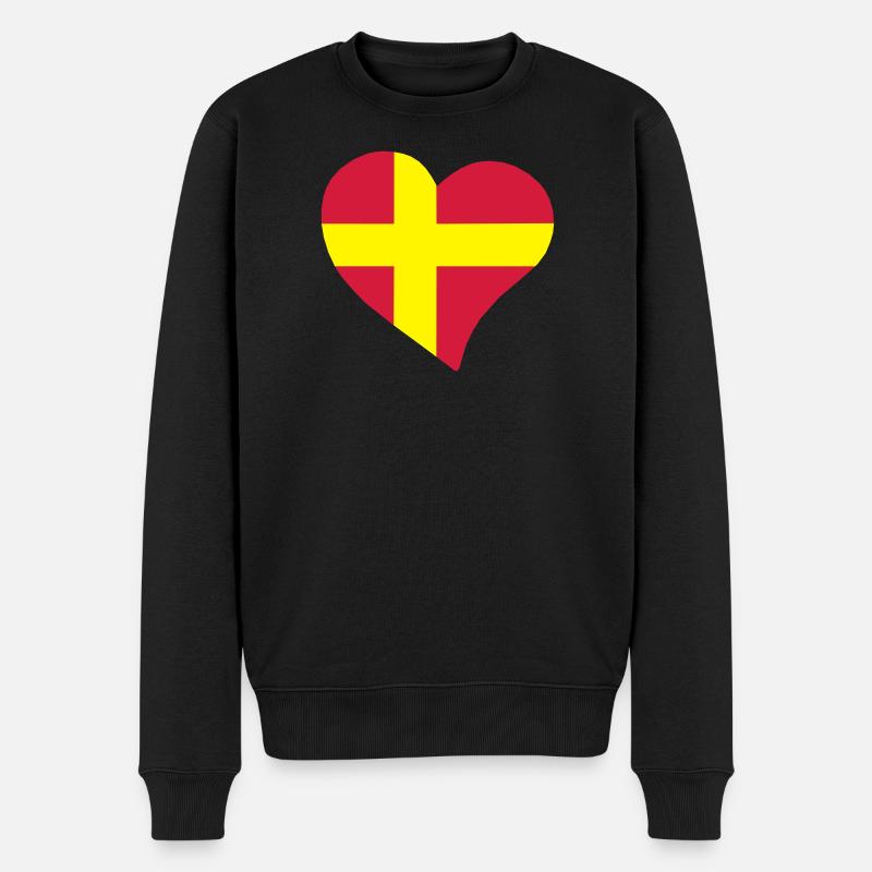  herz - Männer Premium Bio Pullover - Schwarz