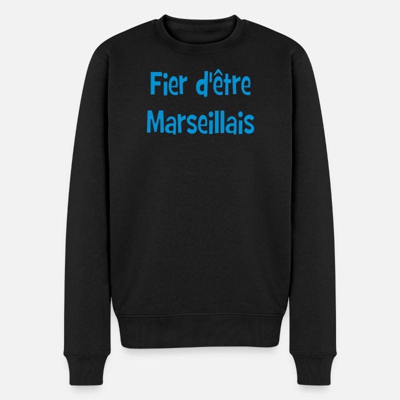 Proud to Marseille sein - Männer Premium Bio Pullover - Schwarz