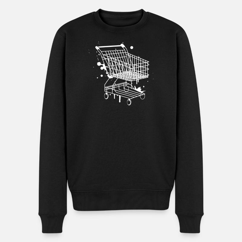 Panier d'achat graffiti - Pull Premium bio Homme - noir