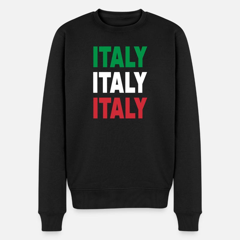 Italie / Cadeau / Idée cadeau - Pull Premium bio Homme - noir