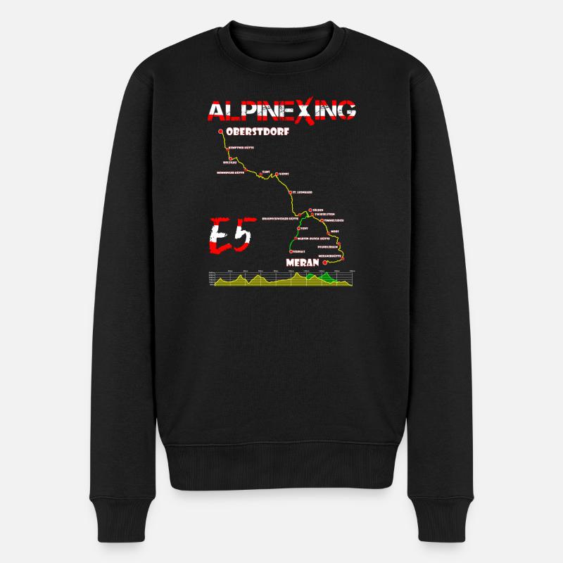 E5 Oberstdorf Merano - Men's Premium Organic Jumper - black
