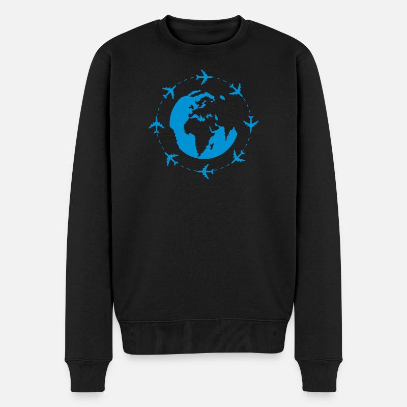 weltreise - Männer Premium Bio Pullover - Schwarz
