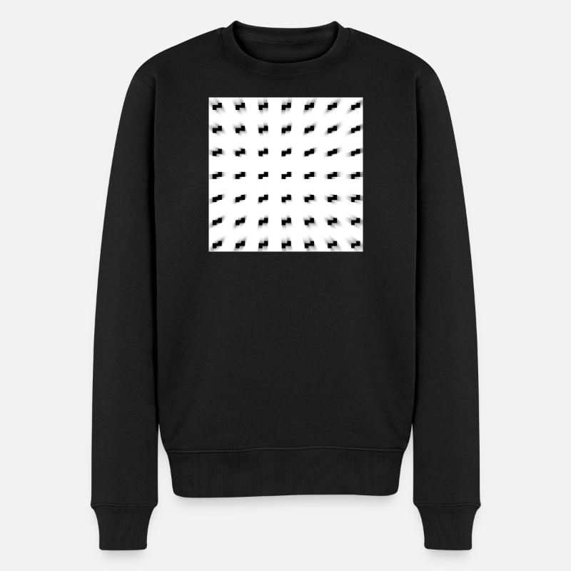 Schwarzweiß Kunst - Männer Premium Bio Pullover - Schwarz