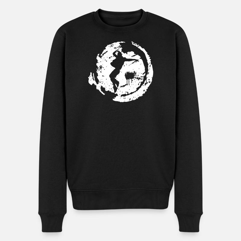 break dance - Pull Premium bio Homme - noir