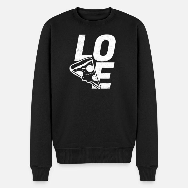 Love Pizza - Pull Premium bio Homme - noir